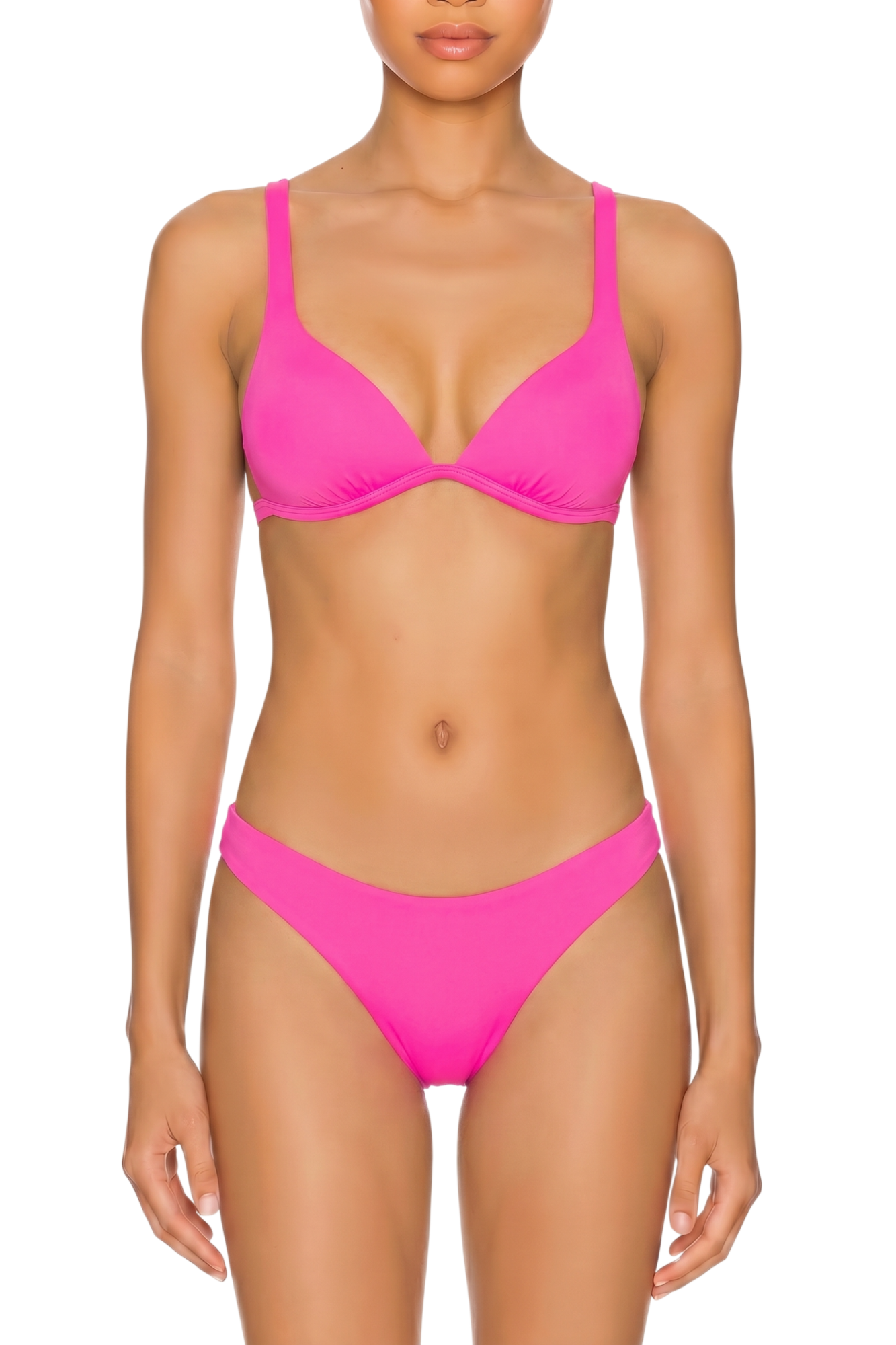 Wide Strap Triangle Bikini Set