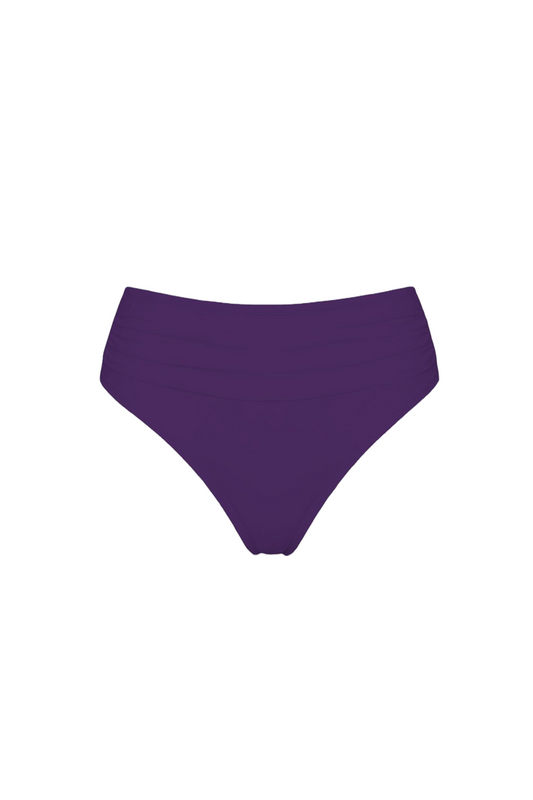 High-Waist Ruched Bikini Bottom | SWBKB013