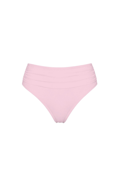 High-Waist Ruched Bikini Bottom | SWBKB013