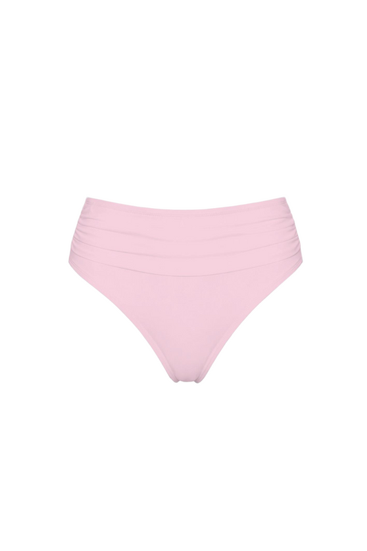 High-Waist Ruched Bikini Bottom | SWBKB013