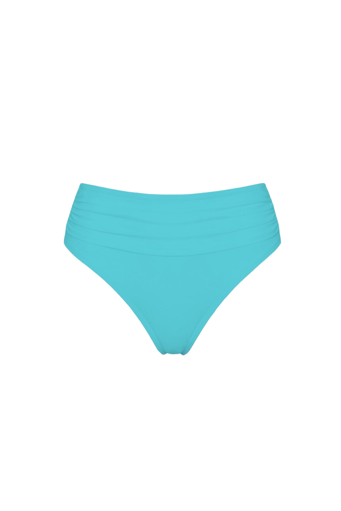 High-Waist Ruched Bikini Bottom | SWBKB013