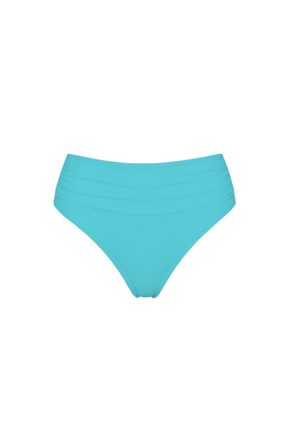 High-Waist Ruched Bikini Bottom | SWBKB013