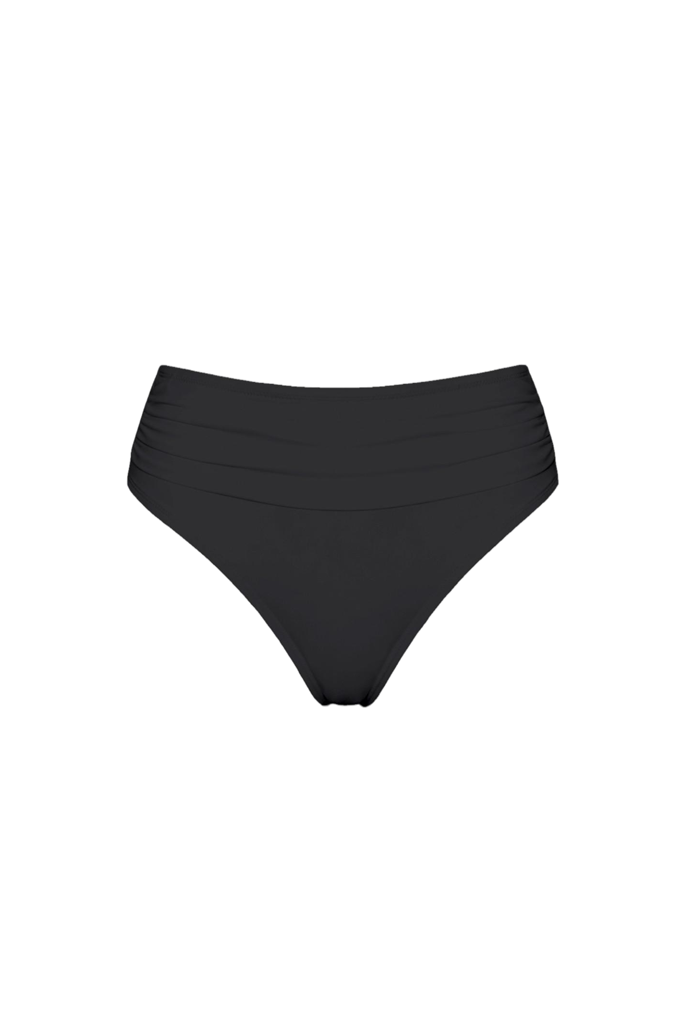 High-Waist Ruched Bikini Bottom | SWBKB013
