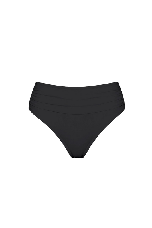 High-Waist Ruched Bikini Bottom | SWBKB013