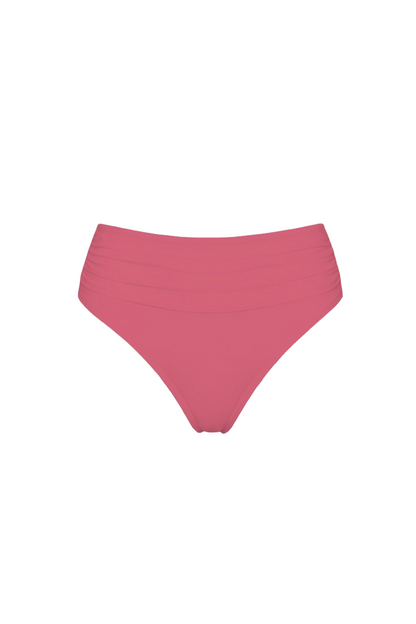 High-Waist Ruched Bikini Bottom | SWBKB013