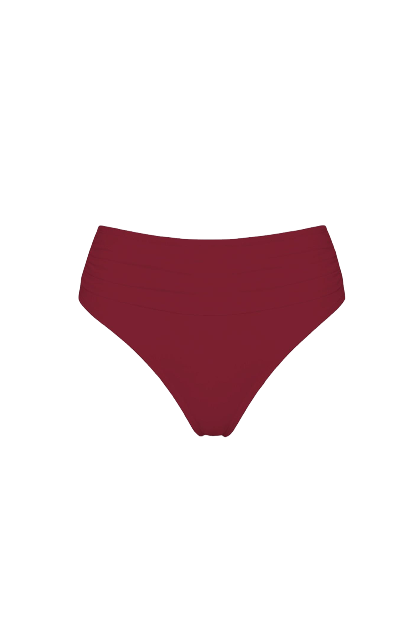 High-Waist Ruched Bikini Bottom | SWBKB013