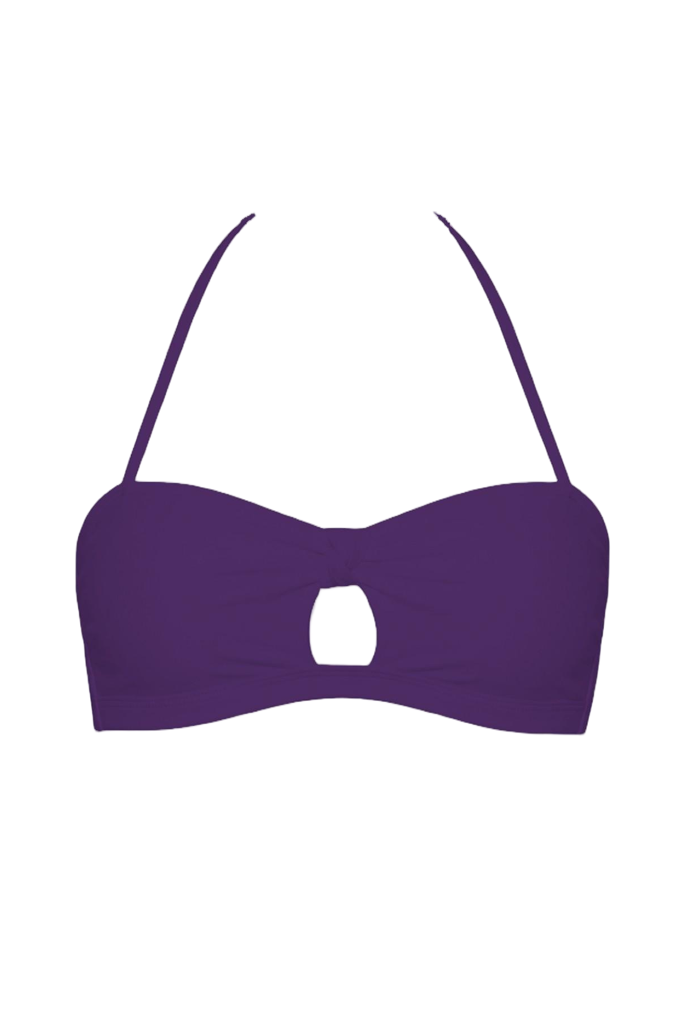Keyhole Halter Bandeau Bikini Top | SWBKT005