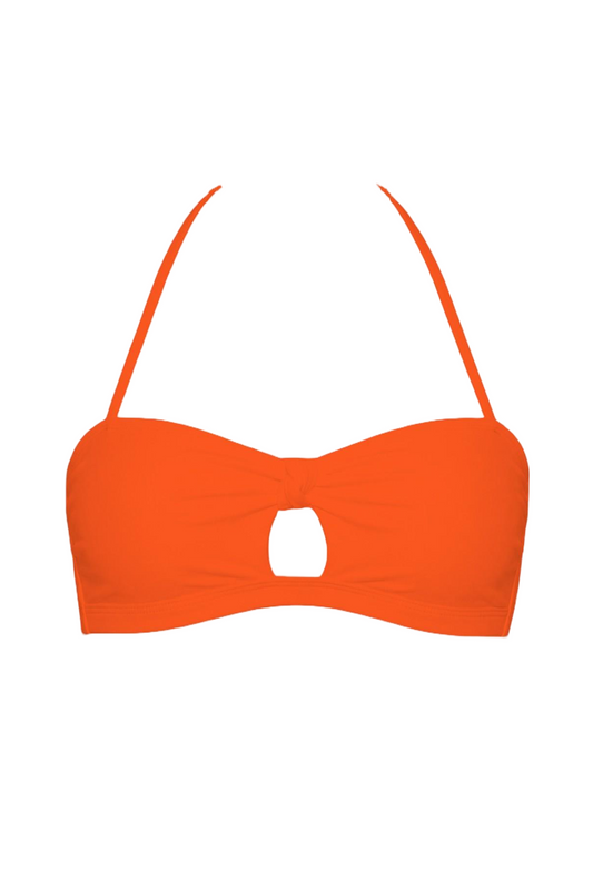 Keyhole Halter Bandeau Bikini Top | SWBKT005