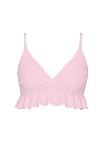 Ruffle Hem Cross-Back Bikini Top | SWBKT023