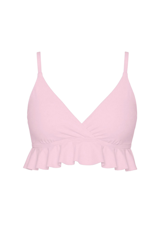Ruffle Hem Cross-Back Bikini Top | SWBKT023