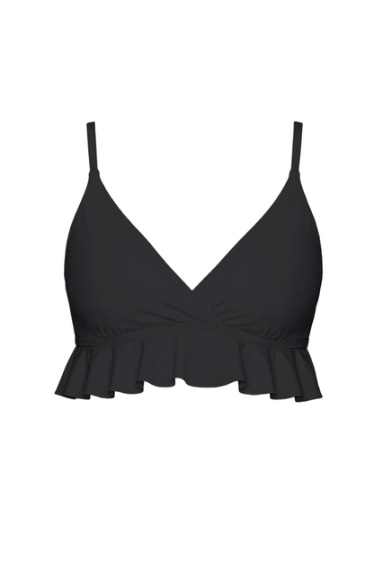 Ruffle Hem Cross-Back Bikini Top | SWBKT023
