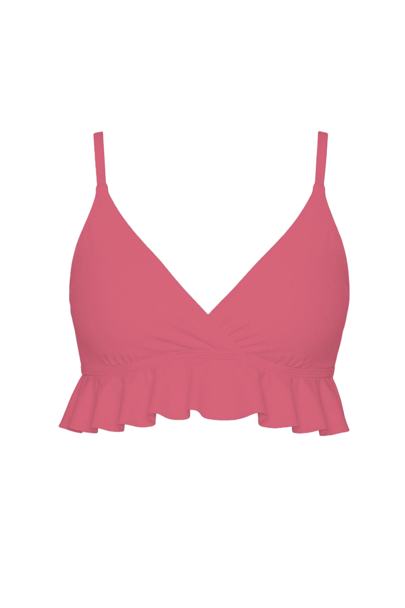 Ruffle Hem Cross-Back Bikini Top | SWBKT023