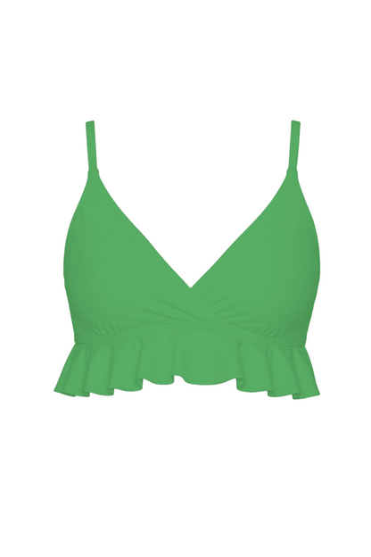 Ruffle Hem Cross-Back Bikini Top | SWBKT023