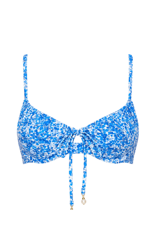 Pearl Tie-Front Bikini Top | SWBKT029