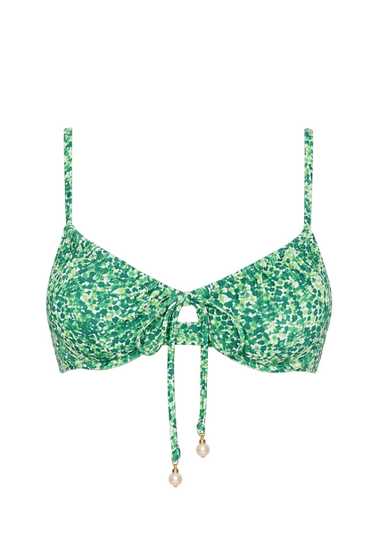 Pearl Tie-Front Bikini Top | SWBKT029