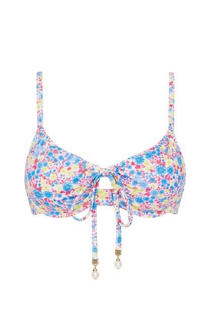 Pearl Tie-Front Bikini Top | SWBKT029