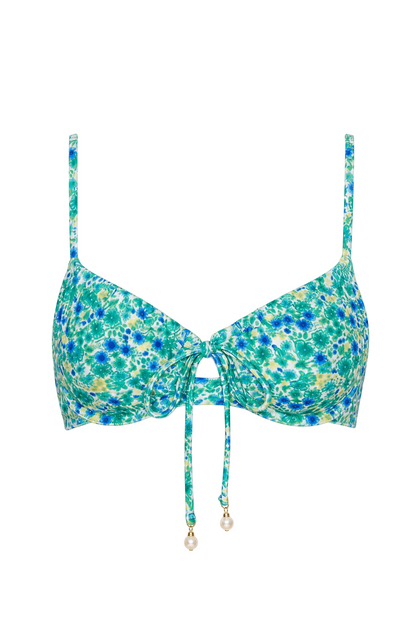 Pearl Tie-Front Bikini Top | SWBKT029