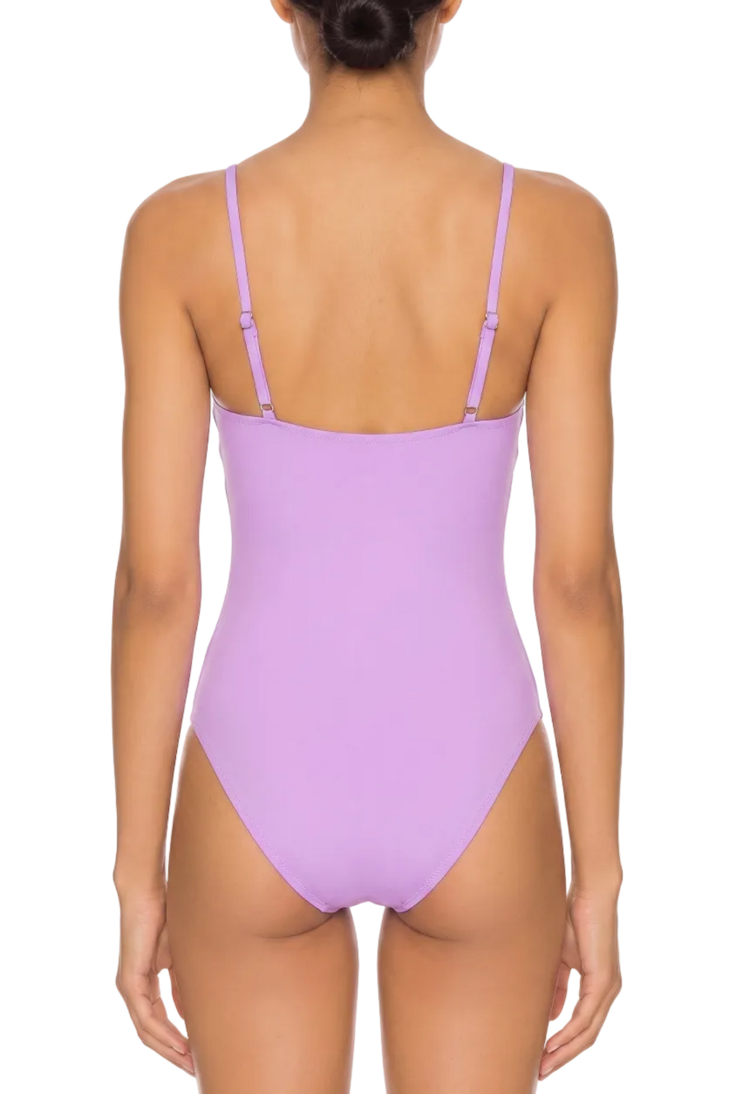 Adjustable Thin Strap Ring Detail One Piece Swimsuit
