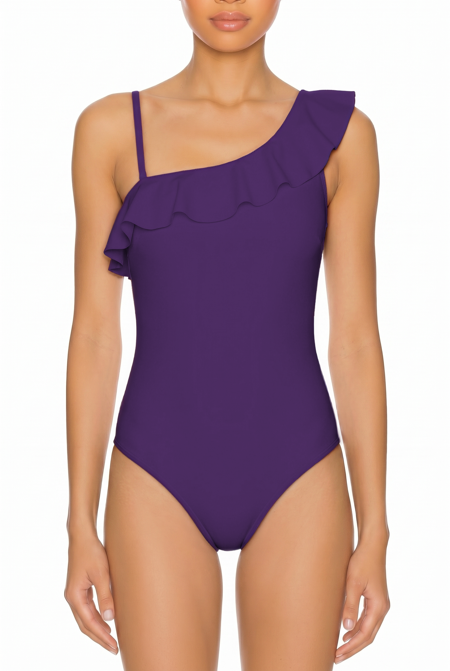 Ruffle One-Shoulder One-Piece | SWOP004