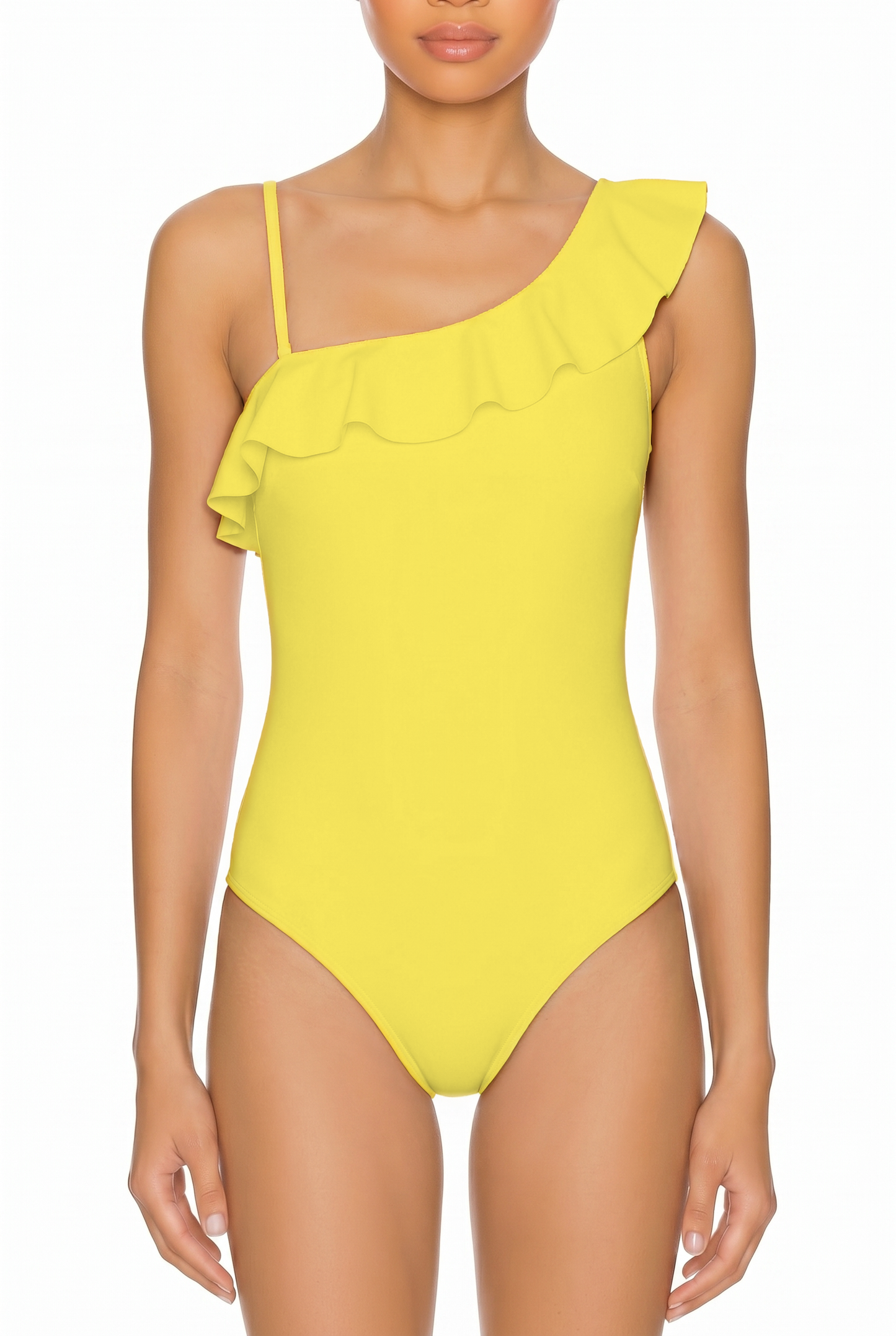 Ruffle One-Shoulder One-Piece | SWOP004