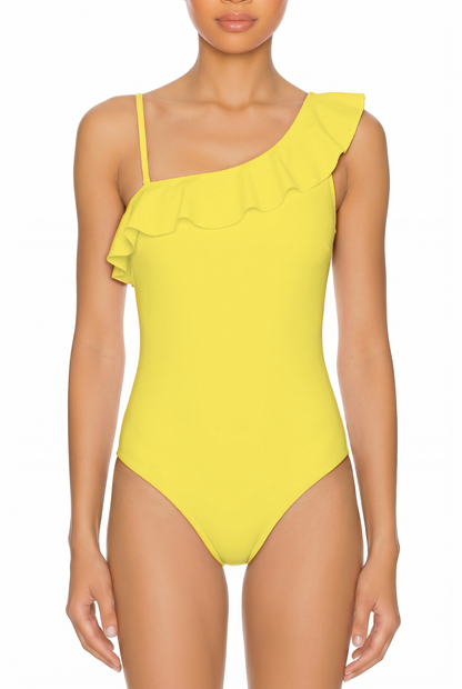 Ruffle One-Shoulder One-Piece | SWOP004