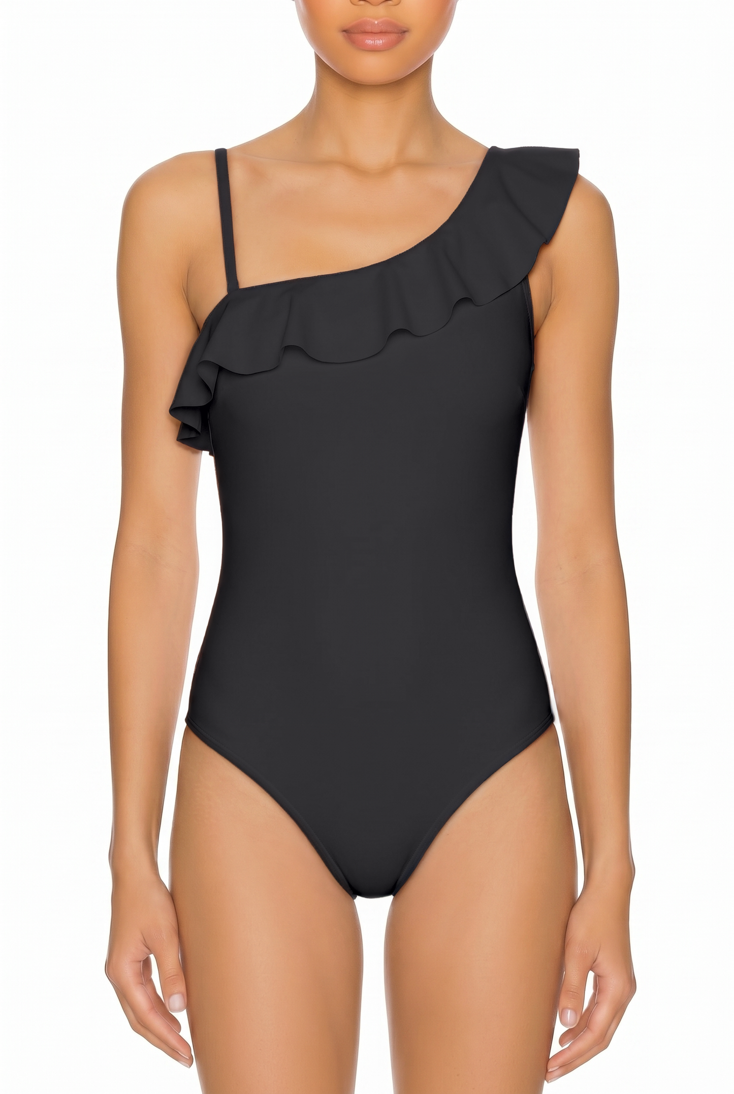 Ruffle One-Shoulder One-Piece | SWOP004