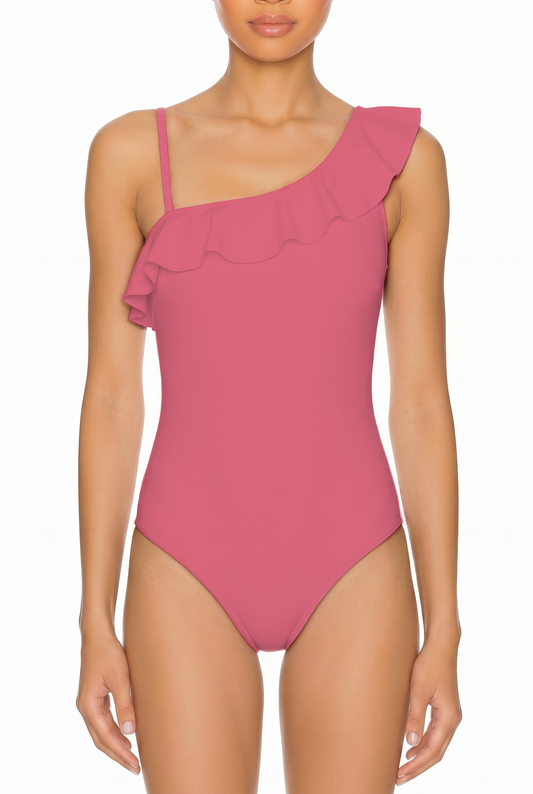 Ruffle One-Shoulder One-Piece | SWOP004