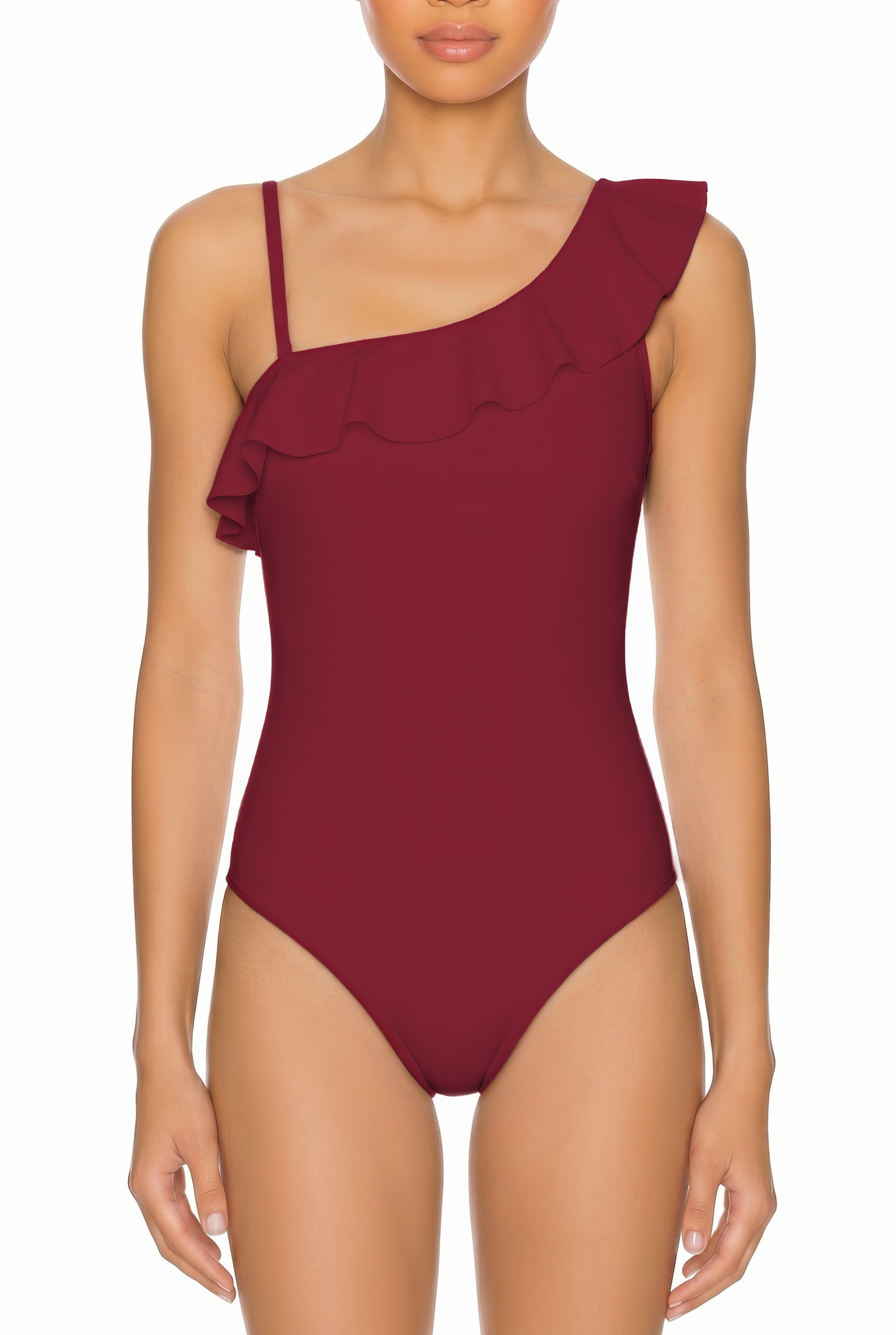 Ruffle One-Shoulder One-Piece | SWOP004