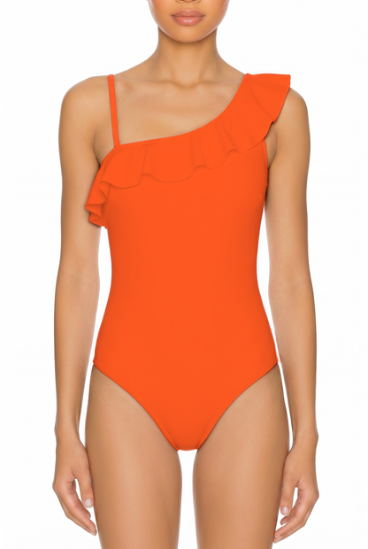 Ruffle One-Shoulder One-Piece | SWOP004
