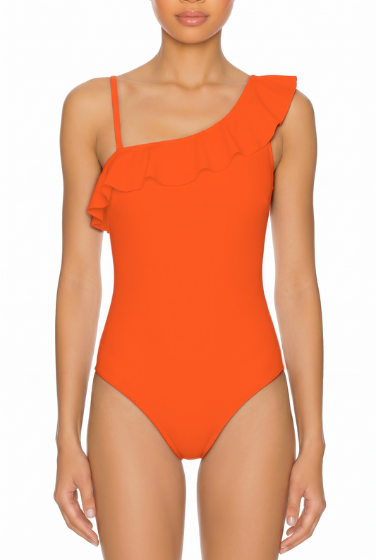 Ruffle One-Shoulder One-Piece | SWOP004