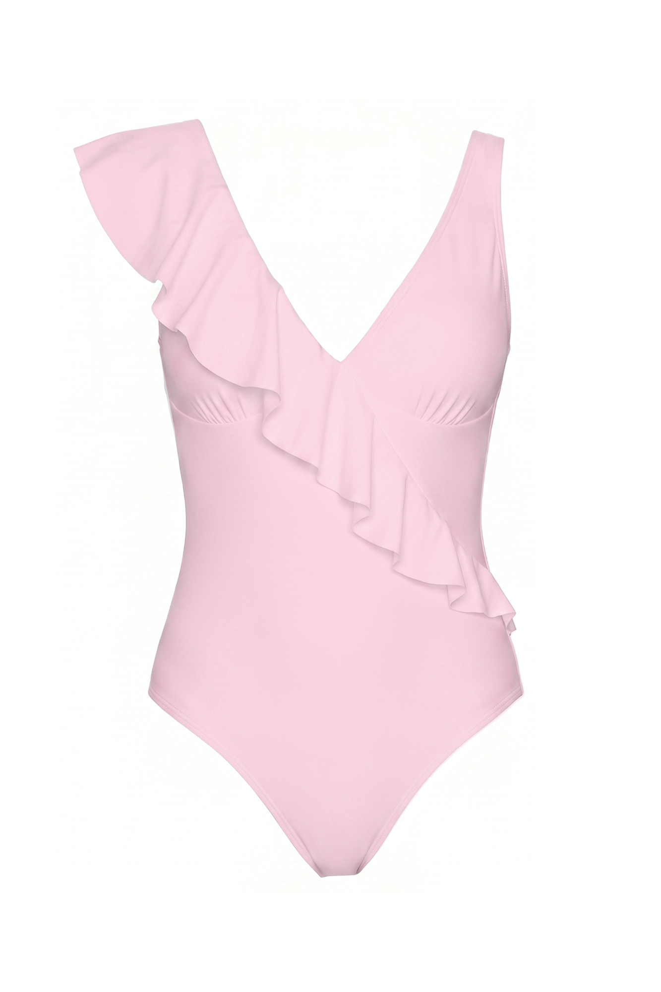 V-Neck Ruffle One-Piece Swimsuit | SWOP006