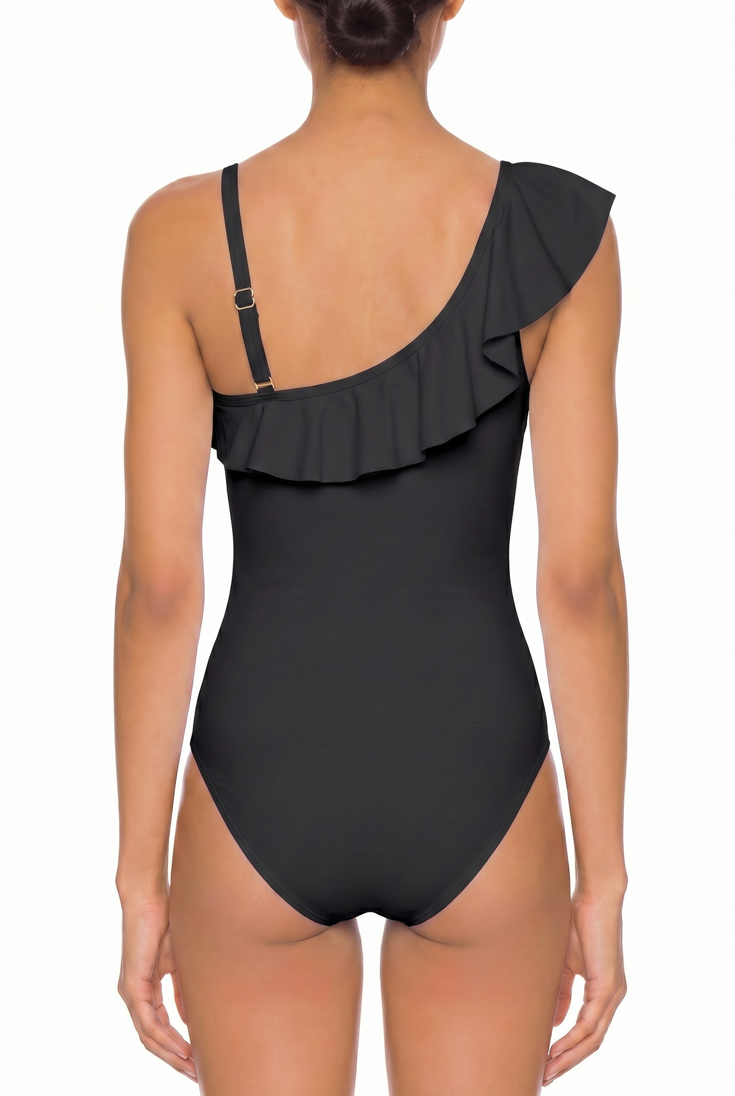 V-Neck Ruffle One-Piece Swimsuit | SWOP006