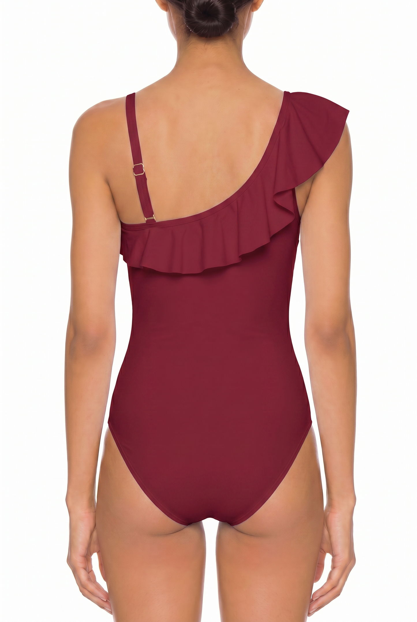V-Neck Ruffle One-Piece Swimsuit | SWOP006