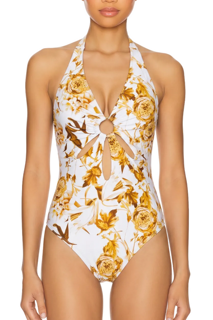 Halter Keyhole One-Piece Swimsuit | SWOP009