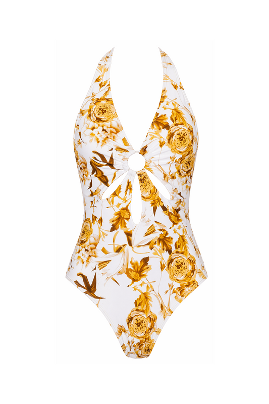 Halter Keyhole One-Piece Swimsuit | SWOP009