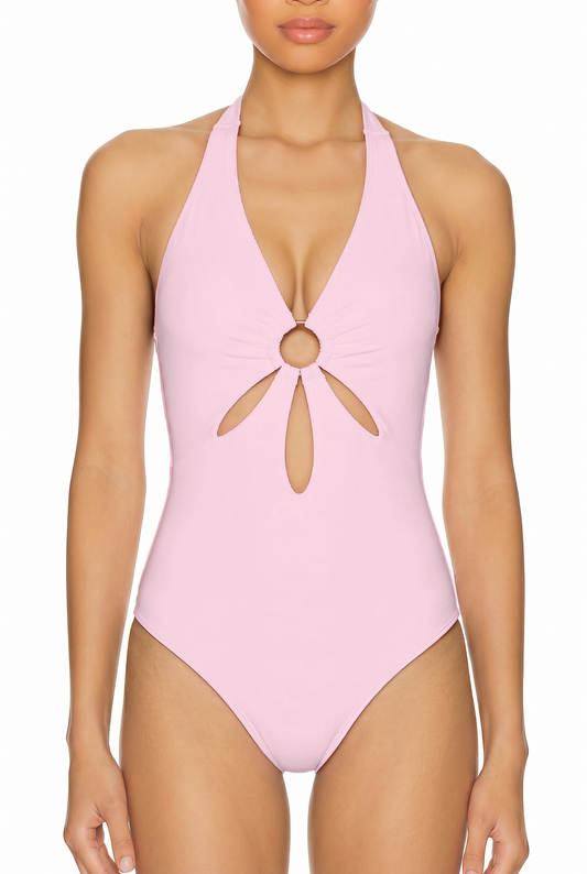 Halter Keyhole One-Piece Swimsuit | SWOP009