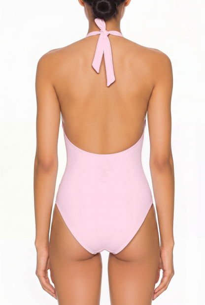 Halter Keyhole One-Piece Swimsuit | SWOP009