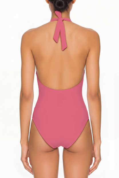 Halter Keyhole One-Piece Swimsuit | SWOP009