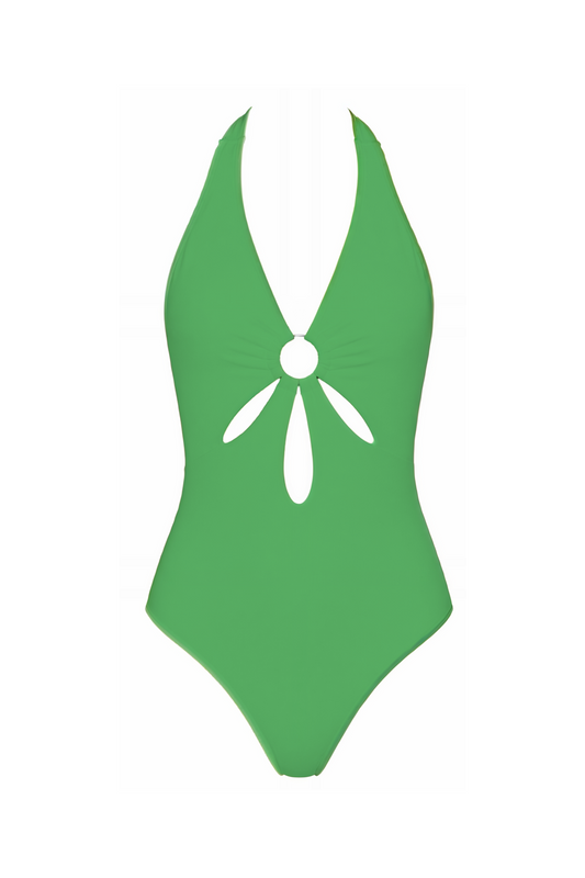 Halter Keyhole One-Piece Swimsuit | SWOP009
