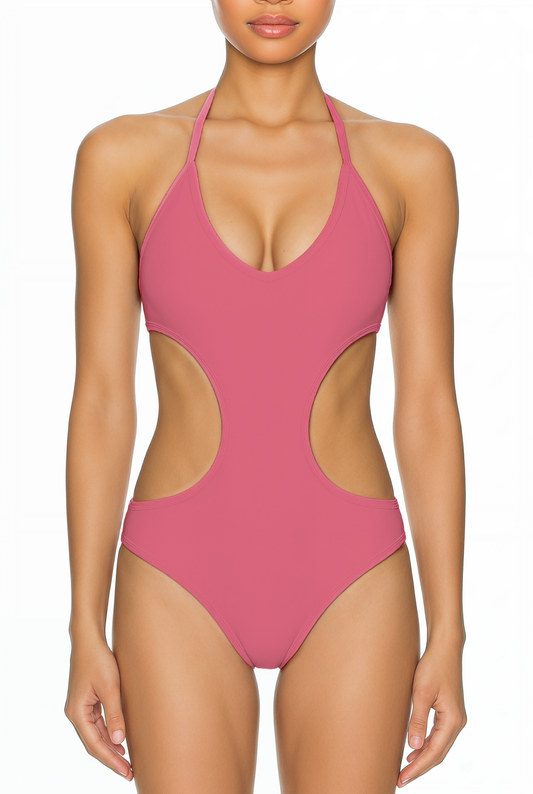 Halter Side-Cutout Monokini | SWOP011