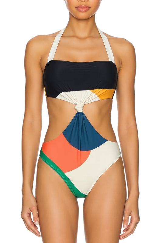 Halter Knot Cutout One-Piece | SWOP012