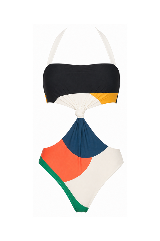 Halter Knot Cutout One-Piece | SWOP012