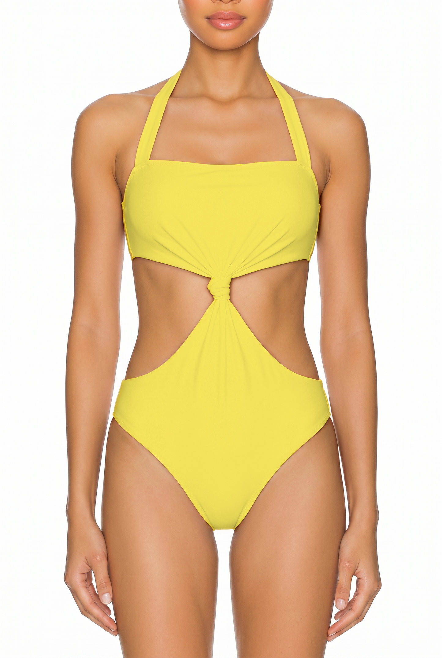 Halter Knot Cutout One-Piece | SWOP012