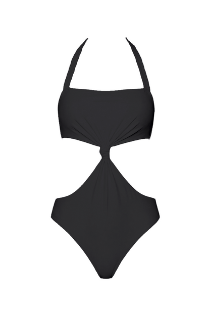 Halter Knot Cutout One-Piece | SWOP012