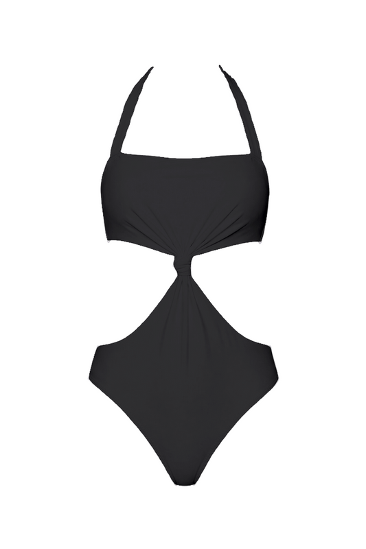 Halter Knot Cutout One-Piece | SWOP012