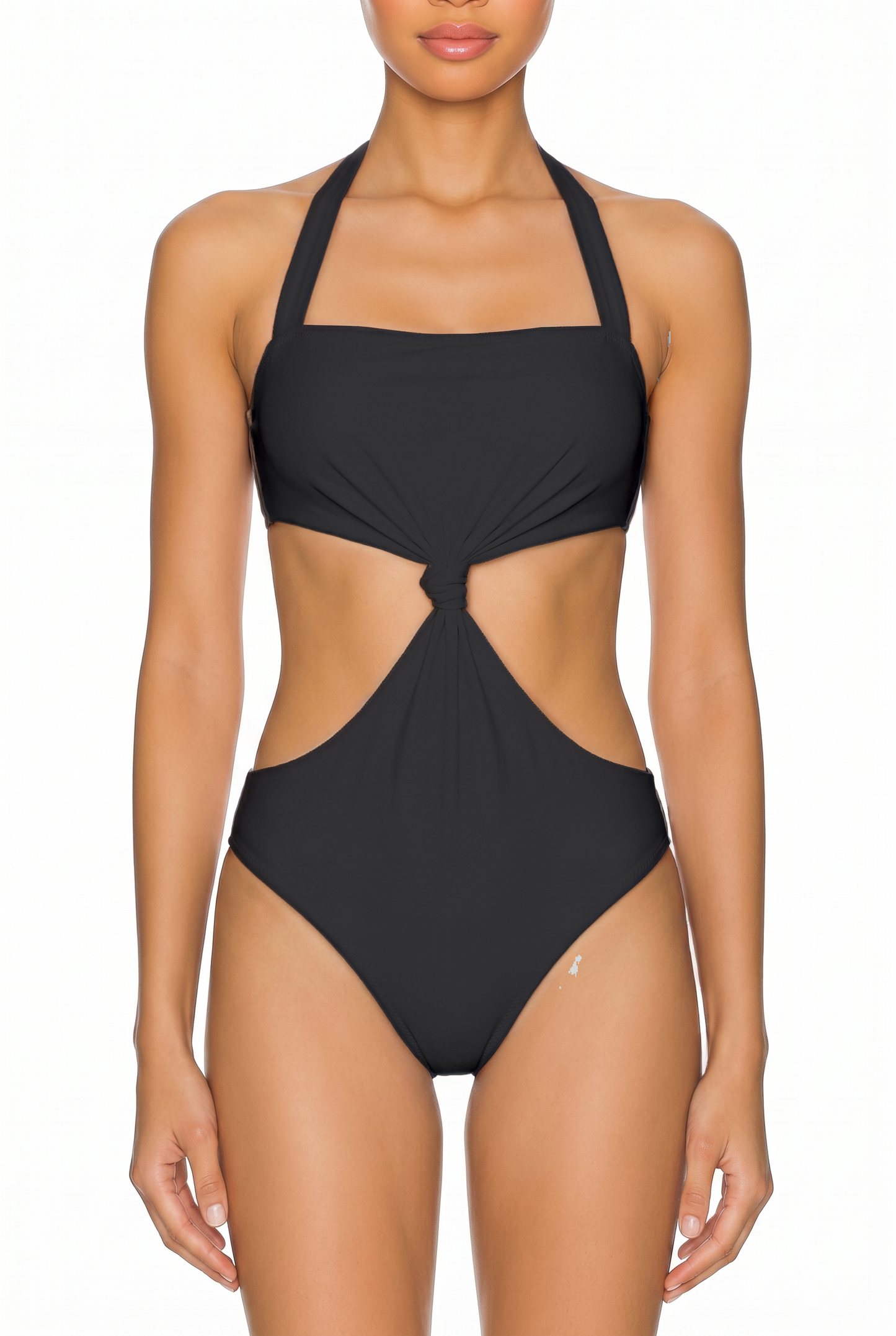 Halter Knot Cutout One-Piece | SWOP012