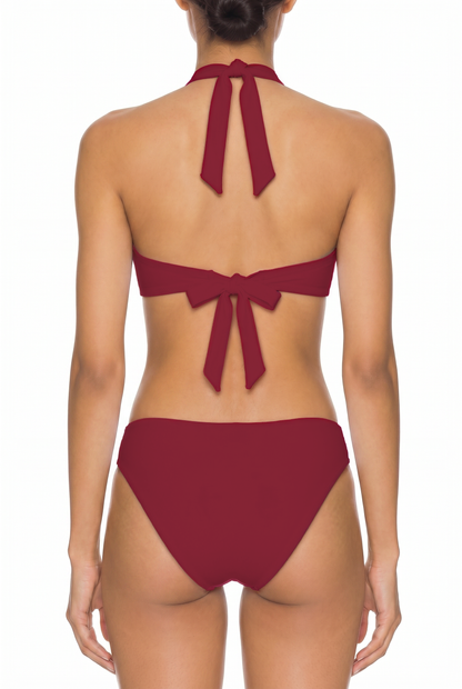 Halter Knot Cutout One-Piece | SWOP012