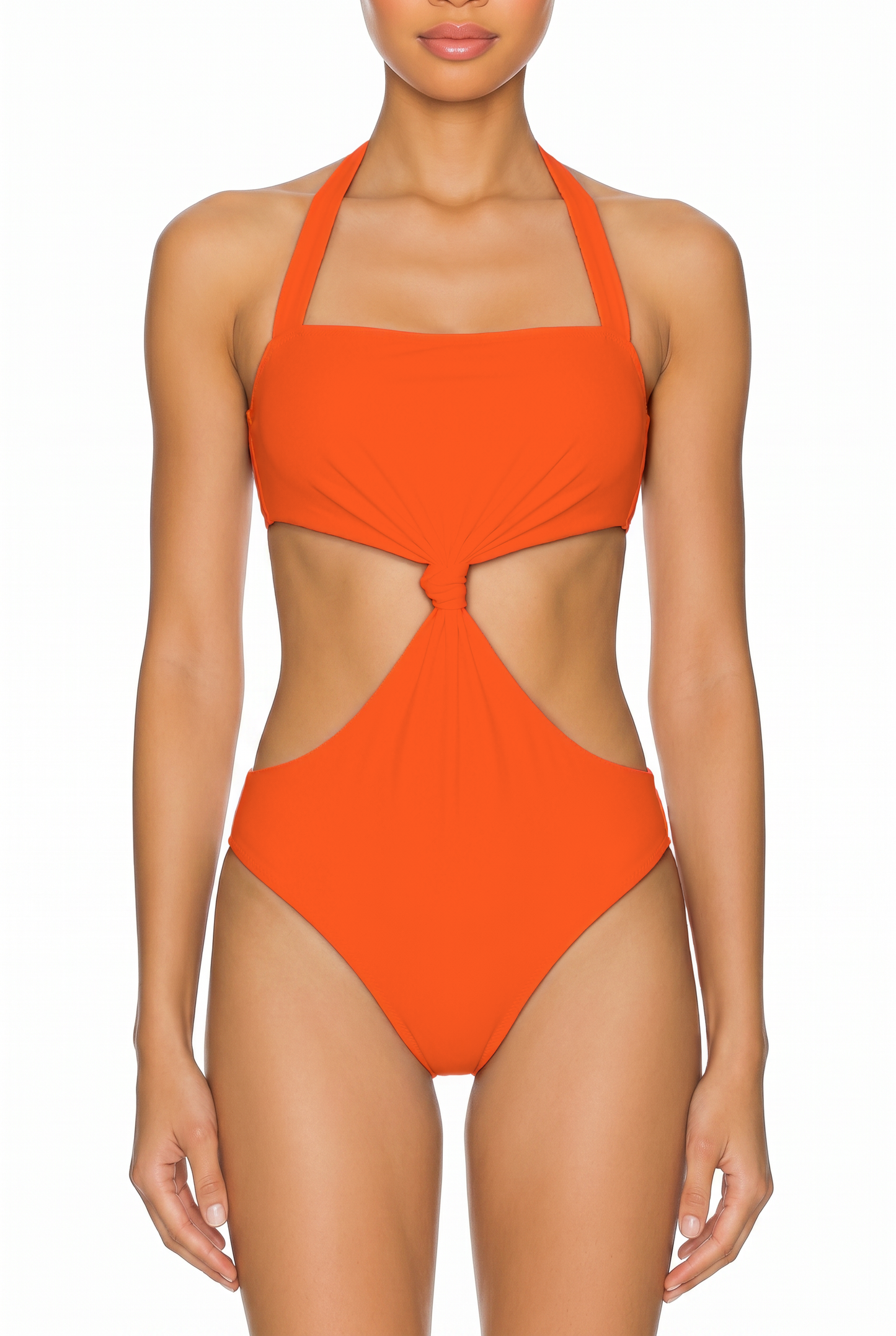 Halter Knot Cutout One-Piece | SWOP012