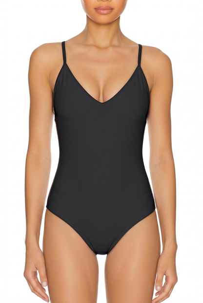 V-Neck Cutout Back One-Piece | SWOP014