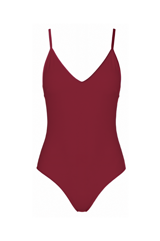 V-Neck Cutout Back One-Piece | SWOP014